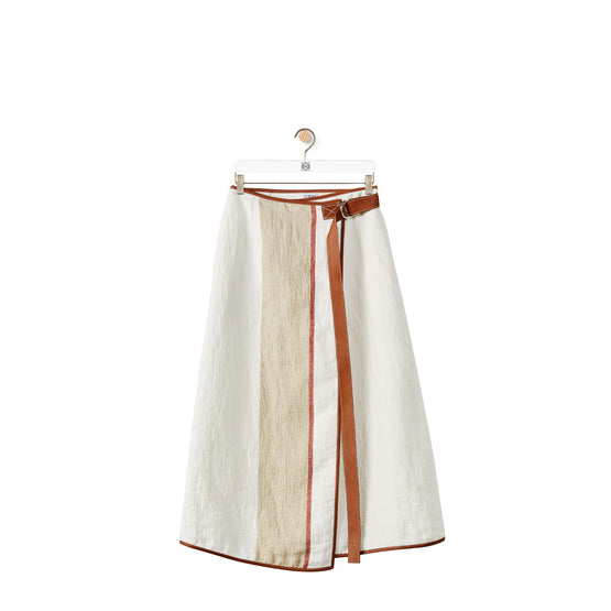 STRIPE WRAP MIDI SKIRT