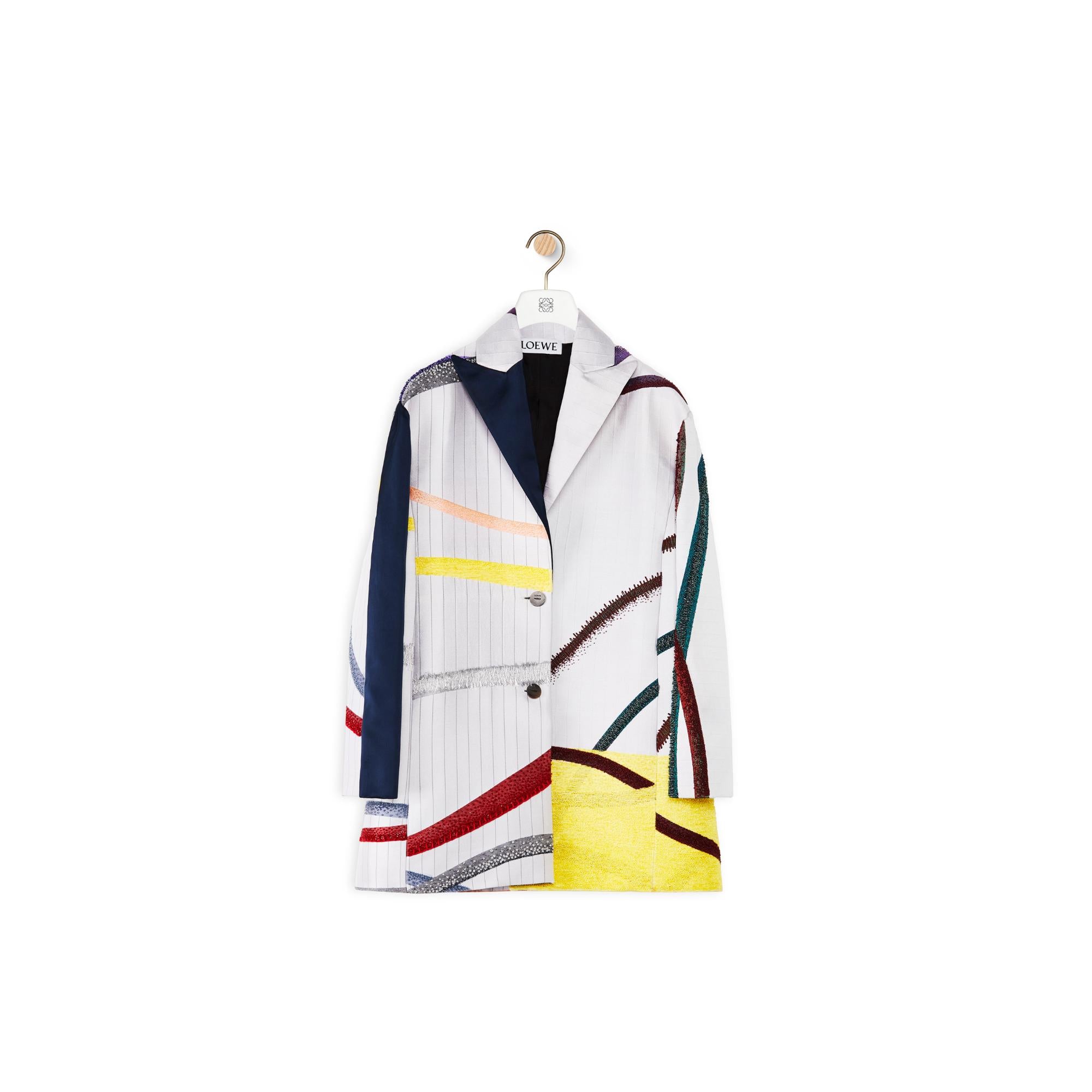 JACQUARD SLIT JACKET