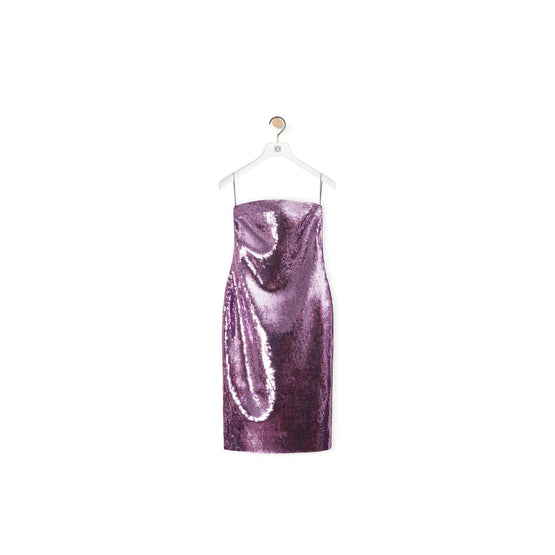 SEQUIN BUSTIER MIDI DRESS