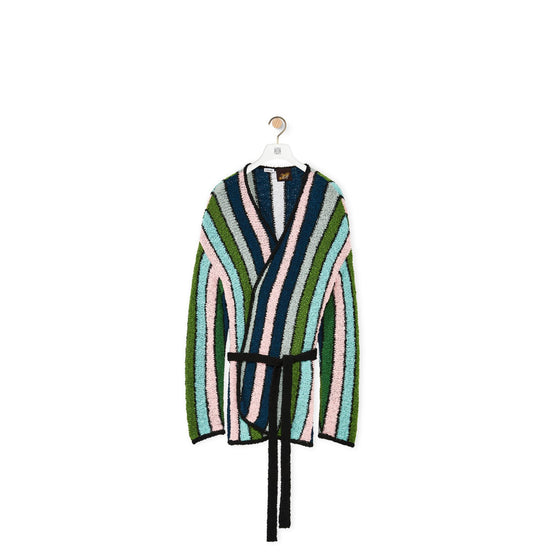STRIPE BELTED CARDIGAN