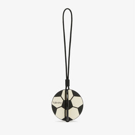 SOCCER BALL CHARM-PERGAMENA/BLACK