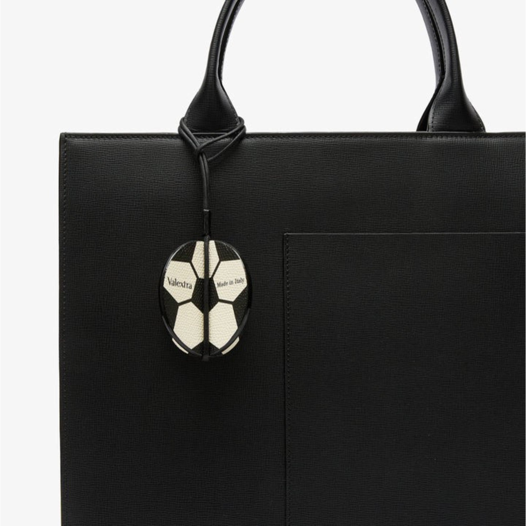 SOCCER BALL CHARM-PERGAMENA/BLACK