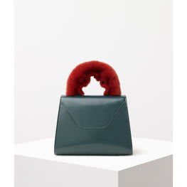 ISIDE HANDLE COVER WITH MINK FUR-RED