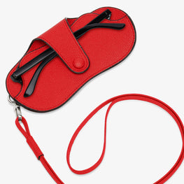 (VIP 전용제품) GLASSES CASE WITH LANYARD-CRIMSON RED