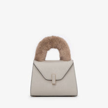 ISIDE HANDLE COVER WITH MINK FUR-BEIGE CACHEMIRE