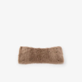 ISIDE HANDLE COVER WITH MINK FUR-BEIGE CACHEMIRE