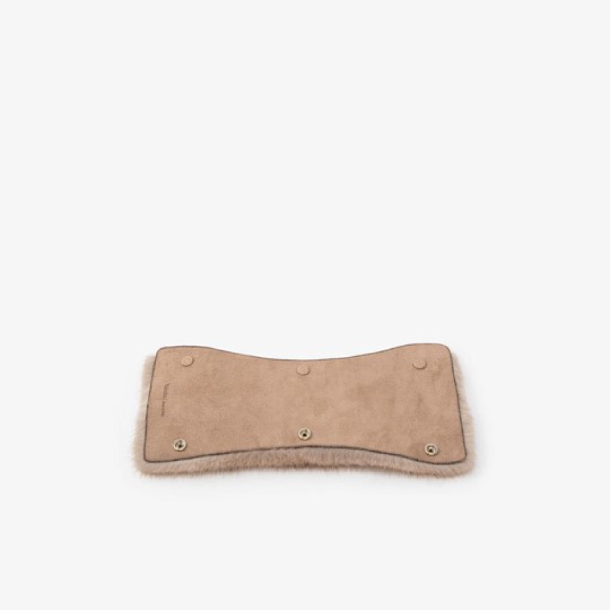 ISIDE HANDLE COVER WITH MINK FUR-BEIGE CACHEMIRE
