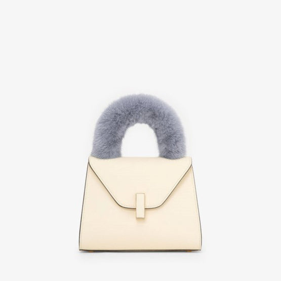 ISIDE HANDLE COVER WITH MINK FUR-AZUL