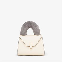 ISIDE HANDLE COVER WITH MINK FUR-CONCRETE GREY