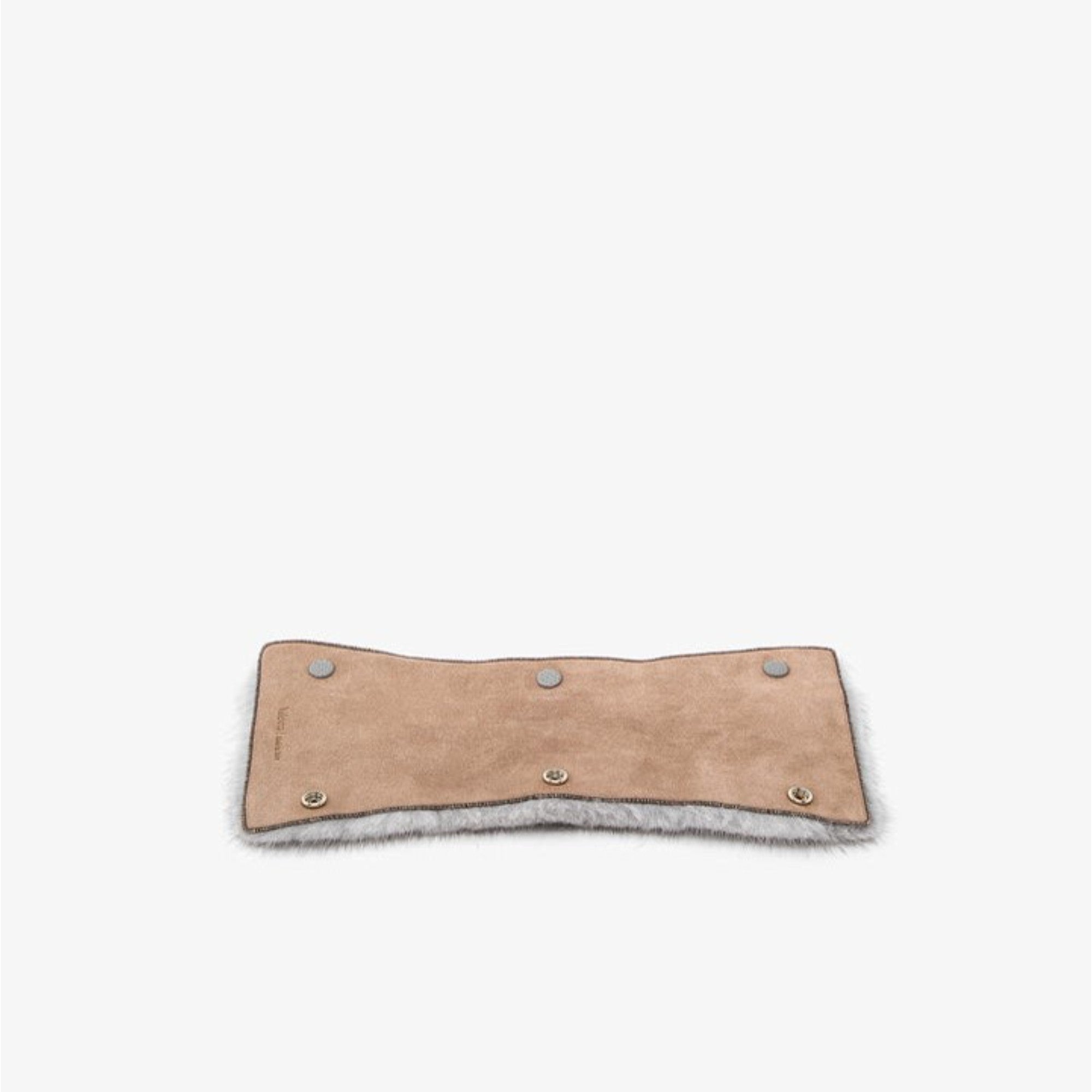 ISIDE HANDLE COVER WITH MINK FUR-CONCRETE GREY