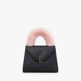 ISIDE HANDLE COVER WITH MINK FUR-PEONY