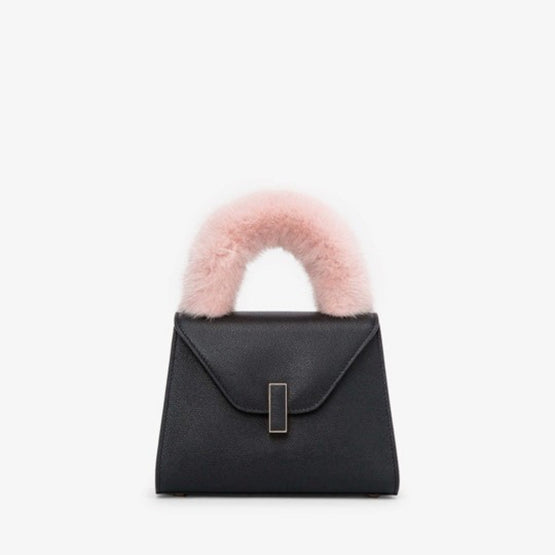 ISIDE HANDLE COVER WITH MINK FUR-PEONY