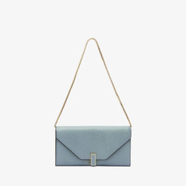 ISIDE CONTINENTAL PURSE WITH CHAIN-SMOKEY BLUE