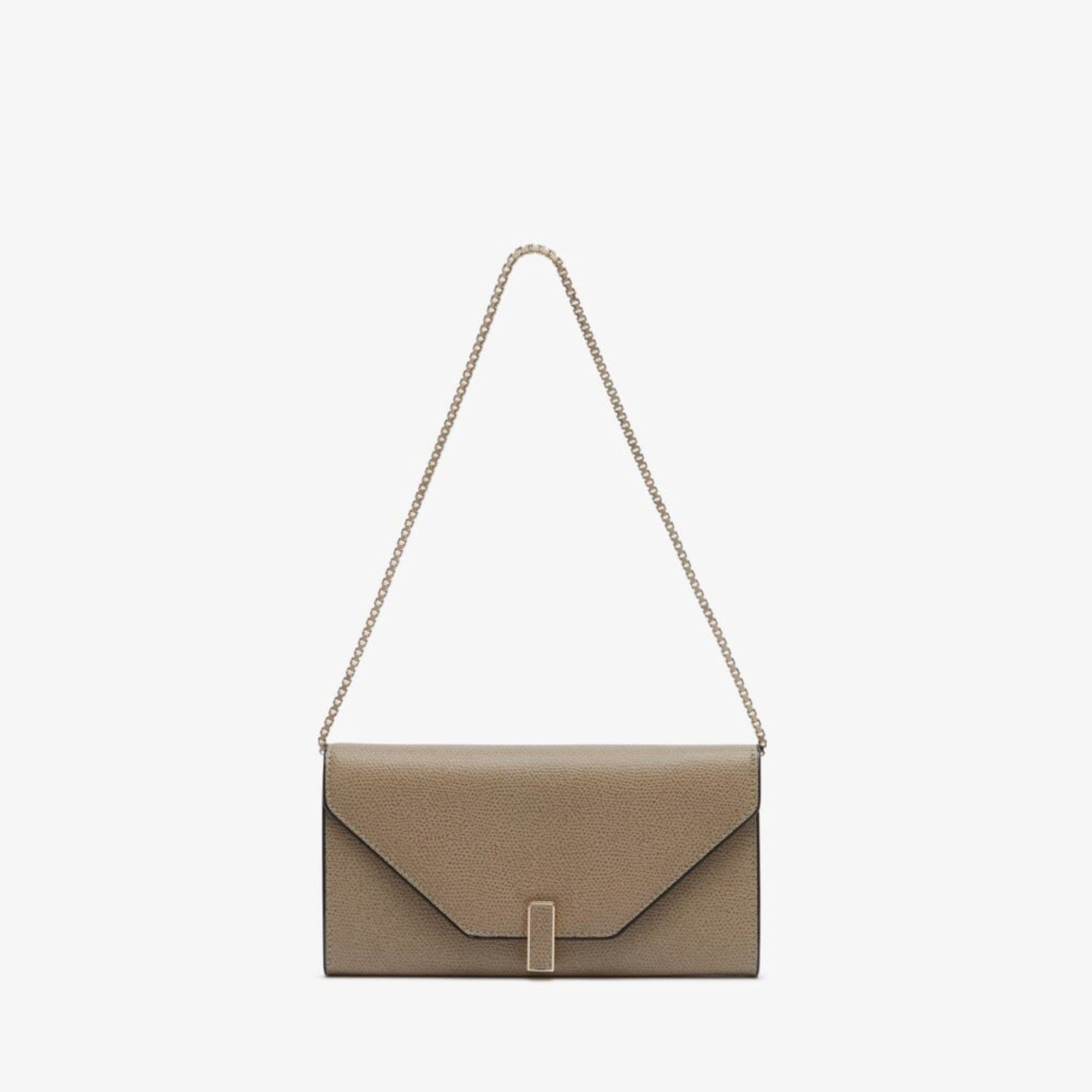 ISIDE CONTINENTAL PURSE WITH CHAIN-OYSTER