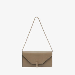 ISIDE CONTINENTAL PURSE WITH CHAIN-OYSTER