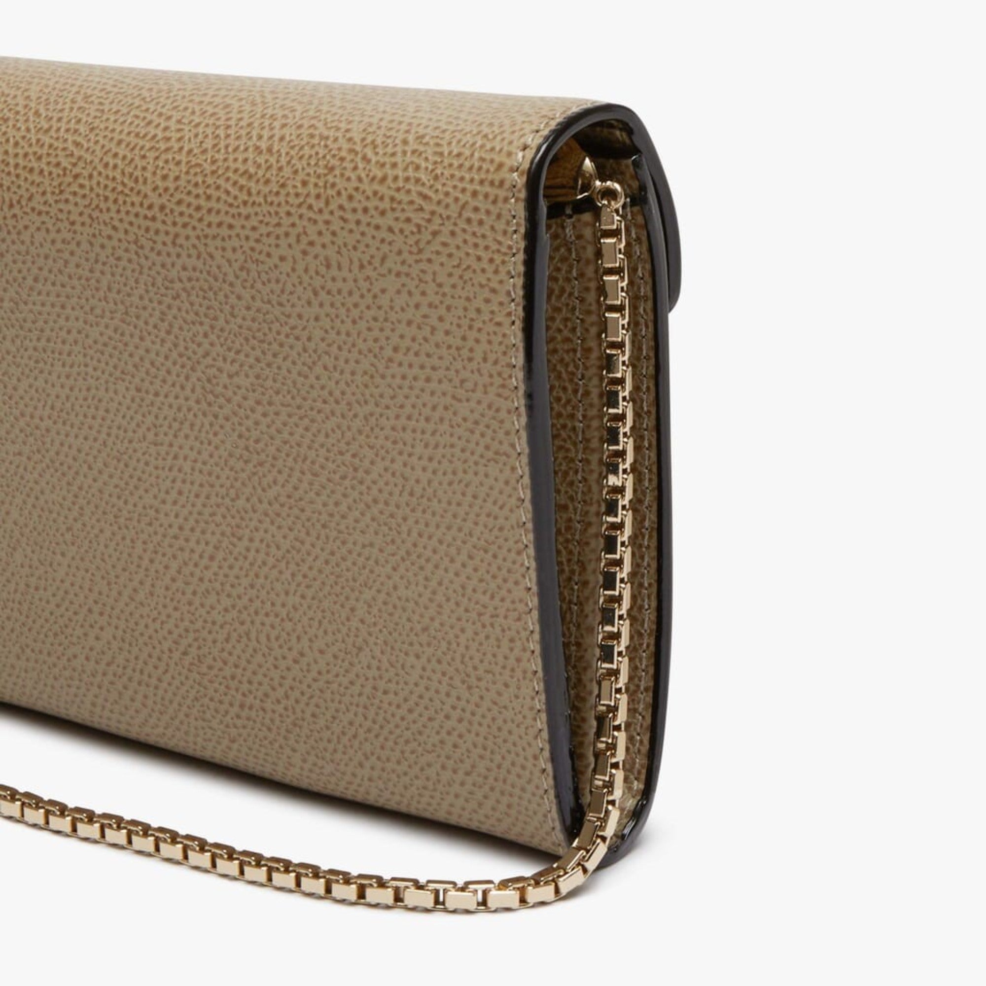 ISIDE CONTINENTAL PURSE WITH CHAIN-OYSTER