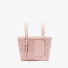 SOFT BOUCLE BUCKET MICRO BAG-PEONY