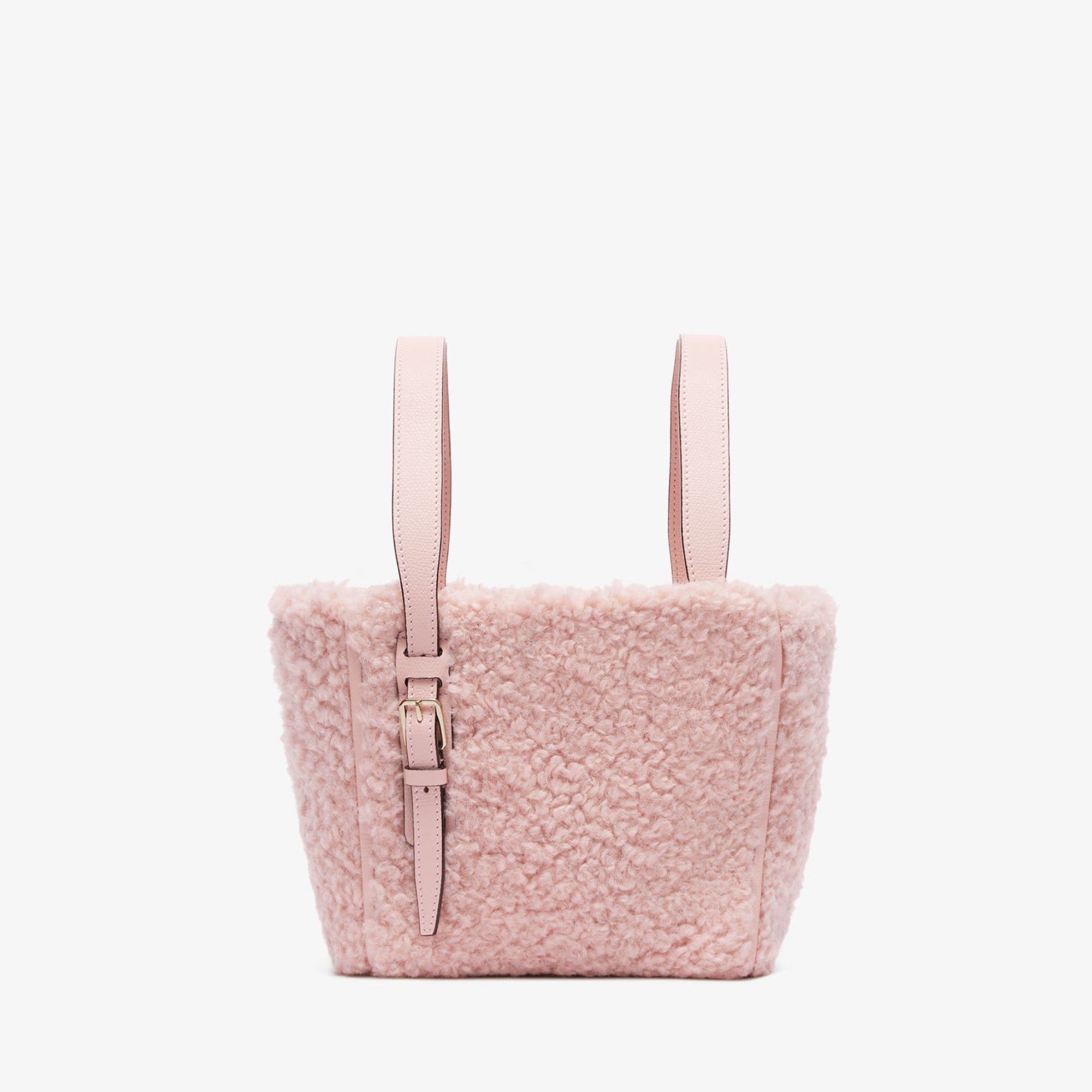 SOFT BOUCLE BUCKET MICRO BAG-PEONY