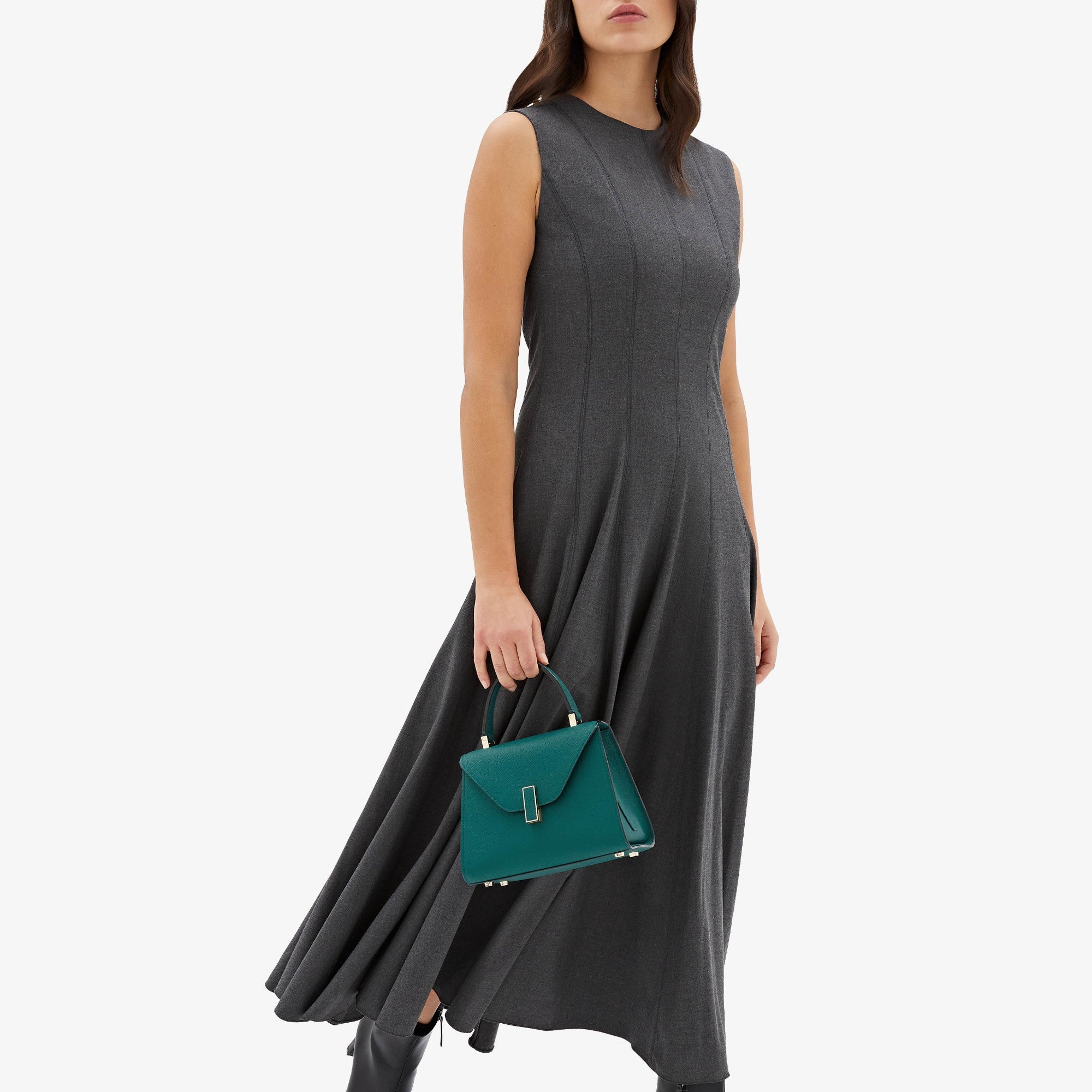 ISIDE TOP HANDLE MINI BAG-FOREST GREEN