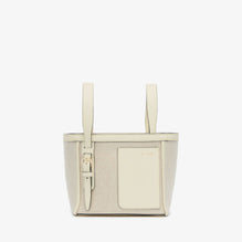 SOFT CANVAS BUCKET MICRO BAG-SABBIA/PERGAMENA/OYSTER/OFF WHITE