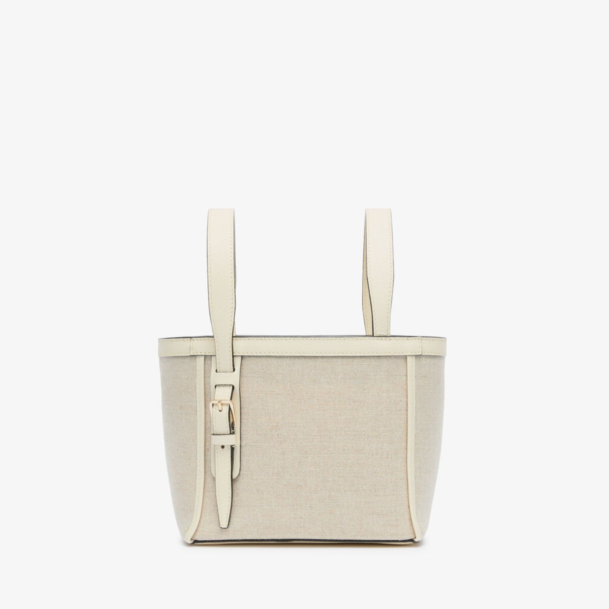 SOFT CANVAS BUCKET MICRO BAG-SABBIA/PERGAMENA/OYSTER/OFF WHITE