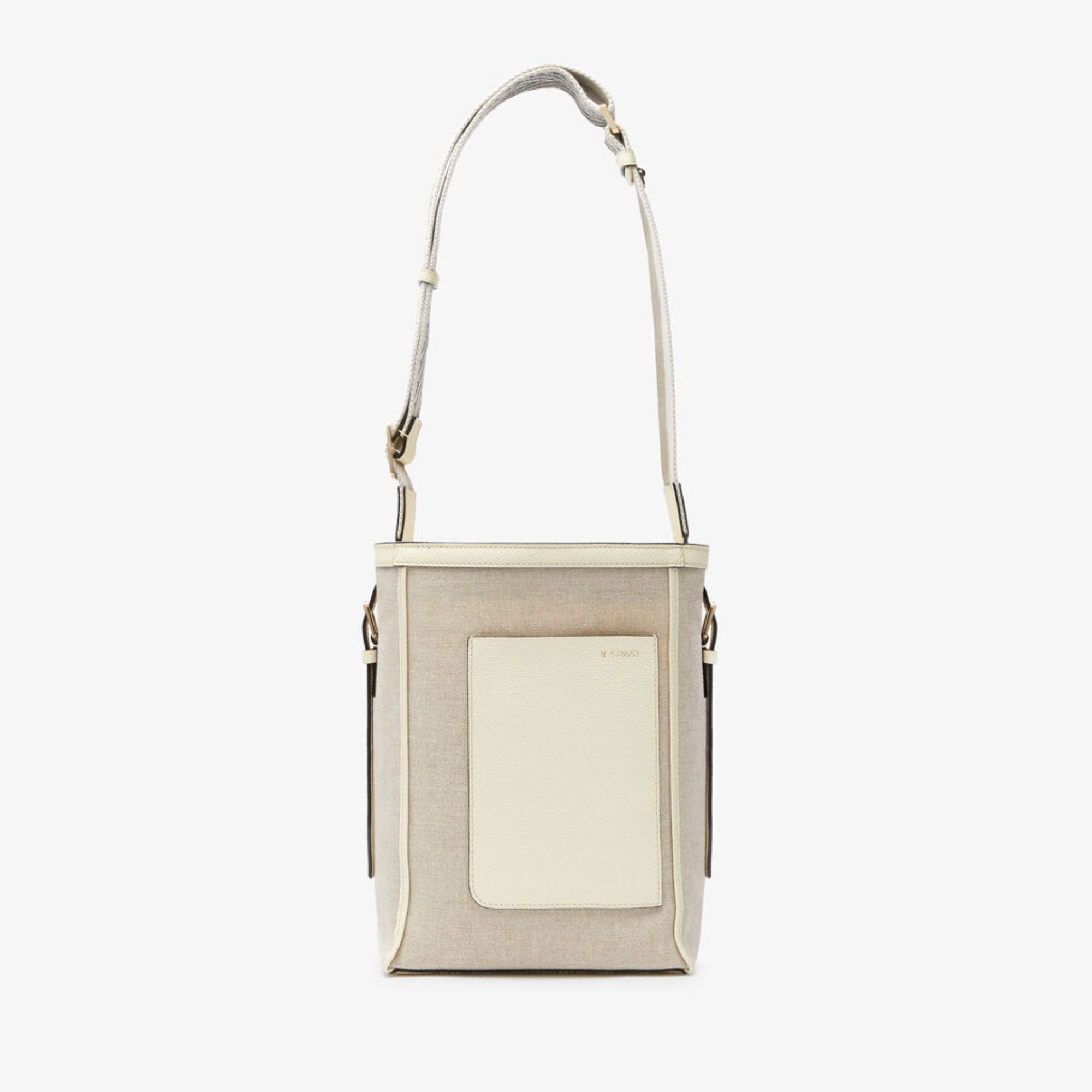 SOFT CANVAS BUCKET MINI BAG-SABBIA/PERGAMENA/OYSTER/OFF WHITE