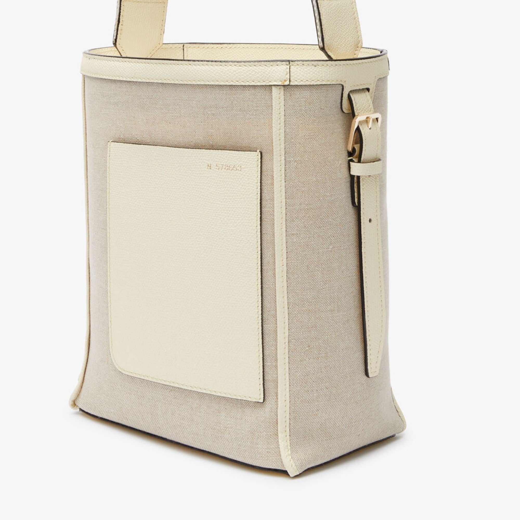 SOFT CANVAS BUCKET MINI BAG-SABBIA/PERGAMENA/OYSTER/OFF WHITE