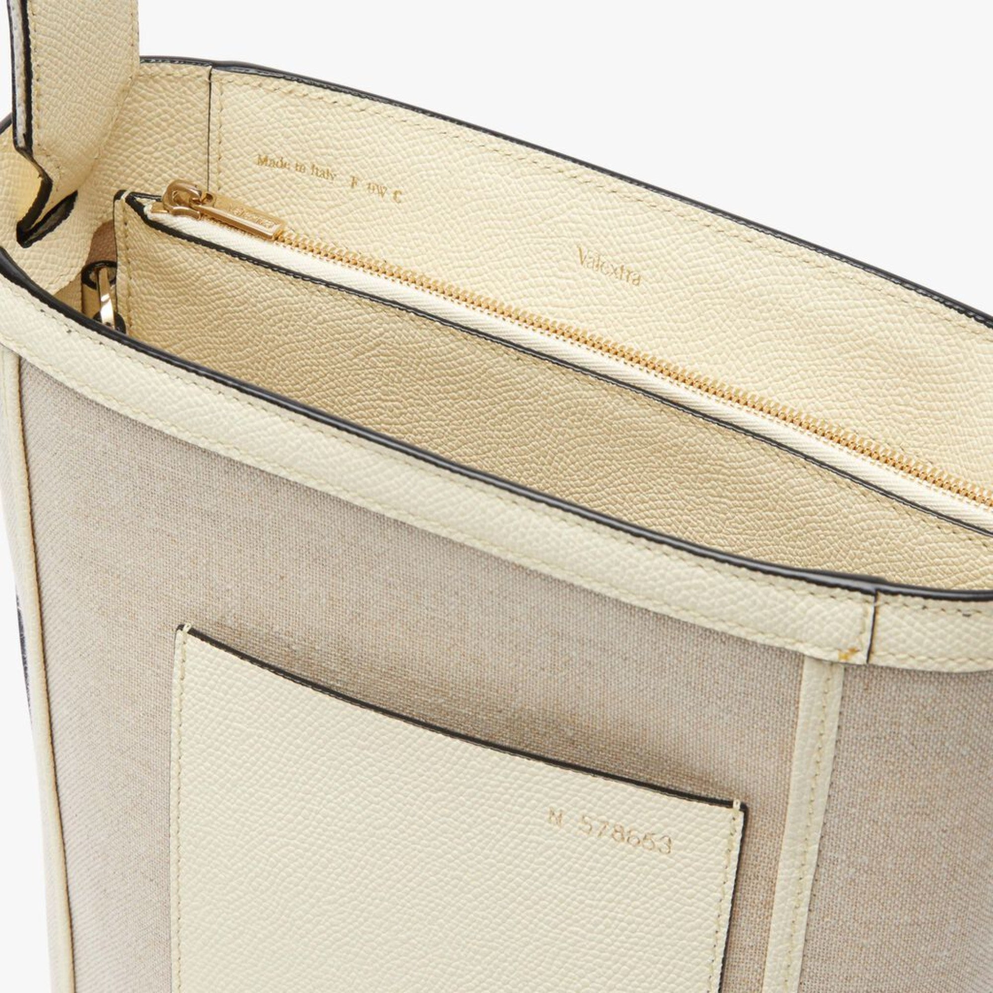 SOFT CANVAS BUCKET MINI BAG-SABBIA/PERGAMENA/OYSTER/OFF WHITE