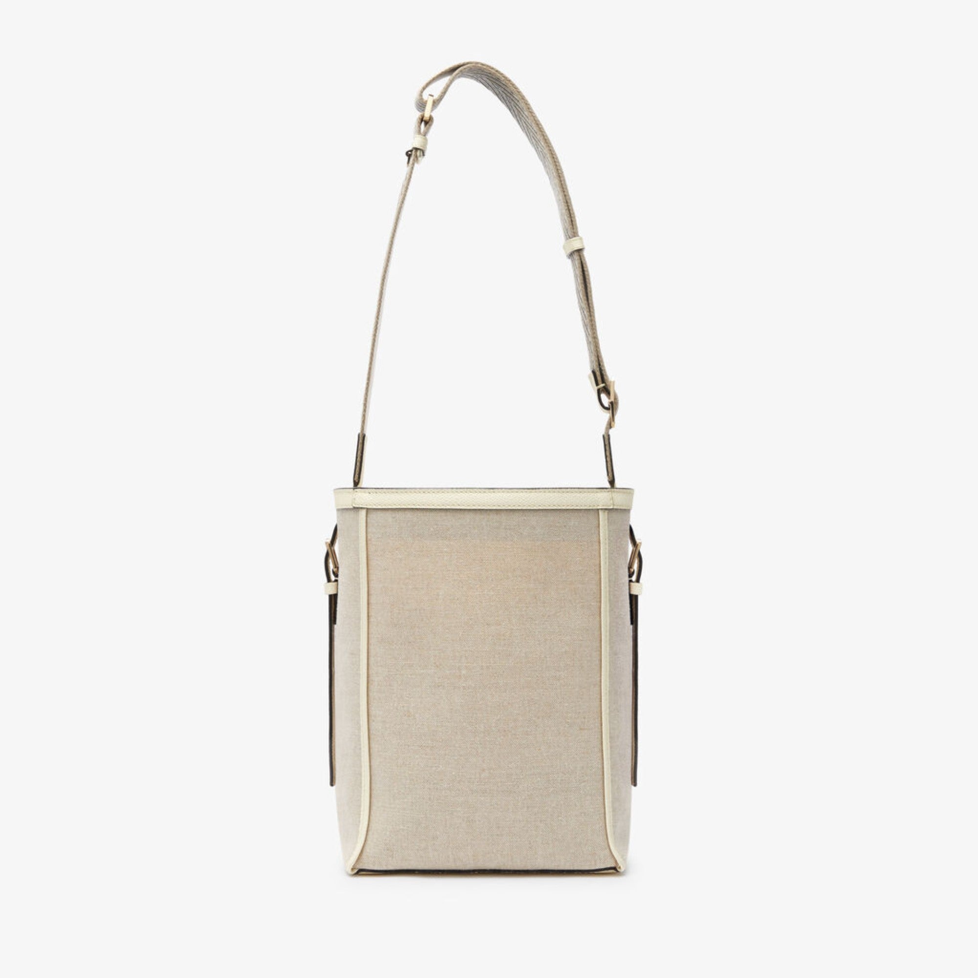 SOFT CANVAS BUCKET MINI BAG-SABBIA/PERGAMENA/OYSTER/OFF WHITE