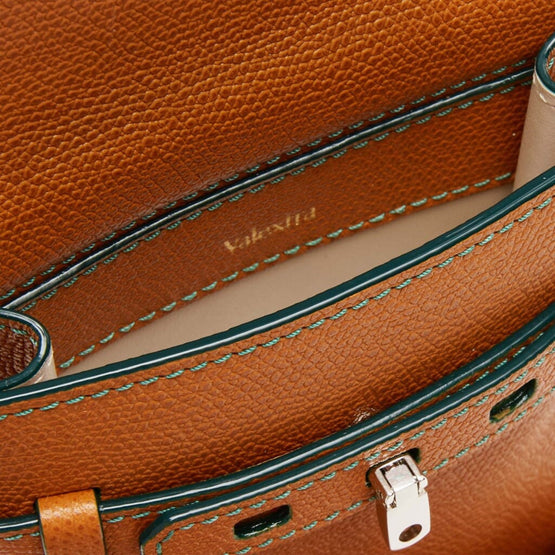 BRERA B-TRACOLLINA SLIM CROSSBODY MICRO BAG-HAVANA