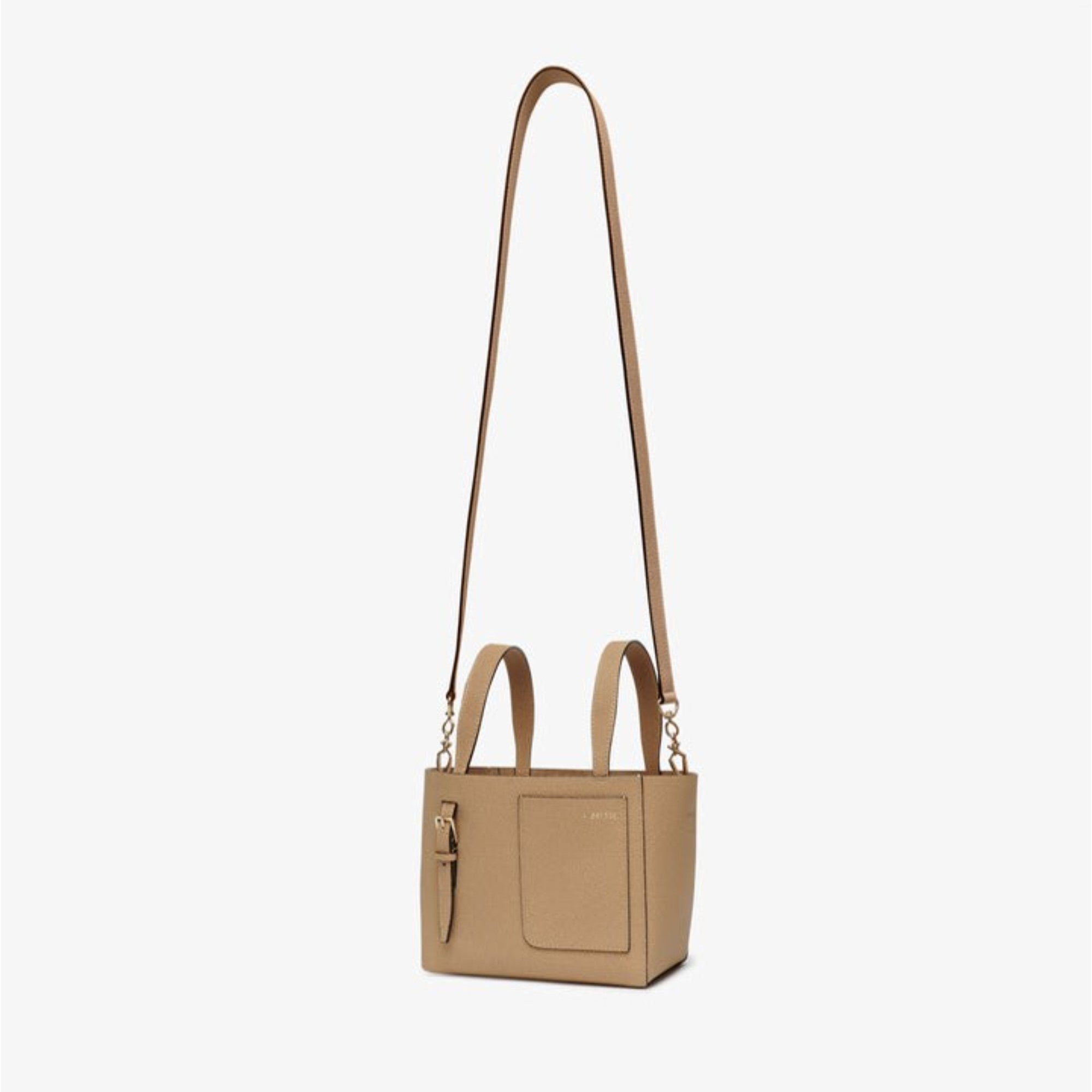 SOFT BUCKET MICRO BAG-BEIGE CACHEMIRE