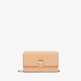 NOLO CLUTCH WITH CHAIN-POWDER PINK