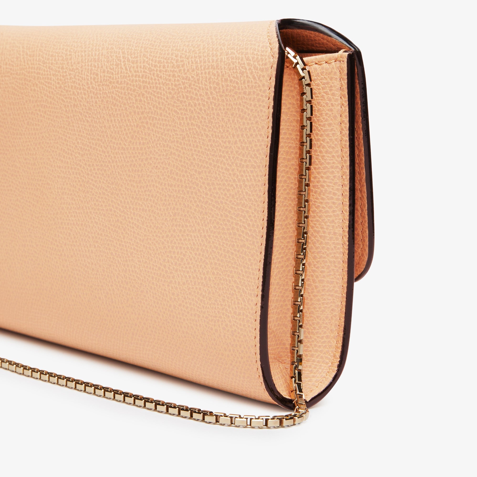 NOLO CLUTCH WITH CHAIN-POWDER PINK