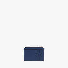 CARD HOLDER 3CC WITH ZIP-DENIM BLUE