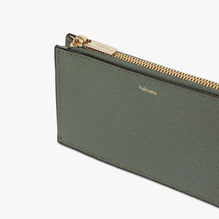 CARD HOLDER 3CC WITH ZIP-MOSS GREEN