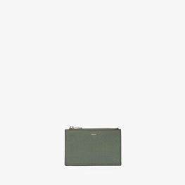 CARD HOLDER 3CC WITH ZIP-MOSS GREEN