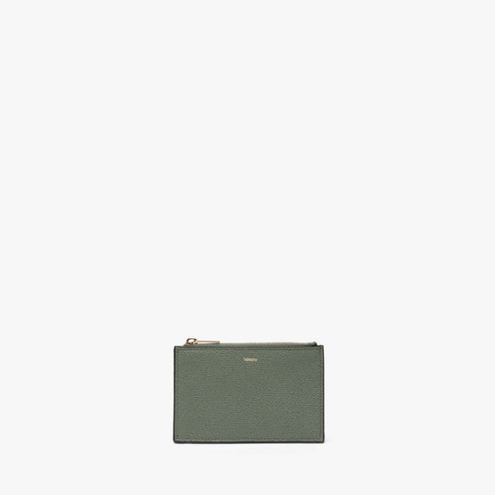CARD HOLDER 3CC WITH ZIP-MOSS GREEN