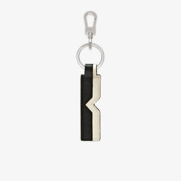 KEY HOLDER INITARSIA V-LINE-BLACK/PERGAMENA