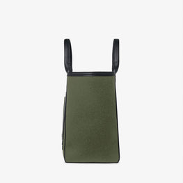 LARGE FELT TOTE-GREEN MILITAR/BLACK/ASH GREY