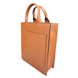 BOXY TOP HANDLE MINI BAG-GOLDEN BROWN