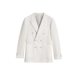 리넨 실크 더블 브레스트 테일러드 재킷