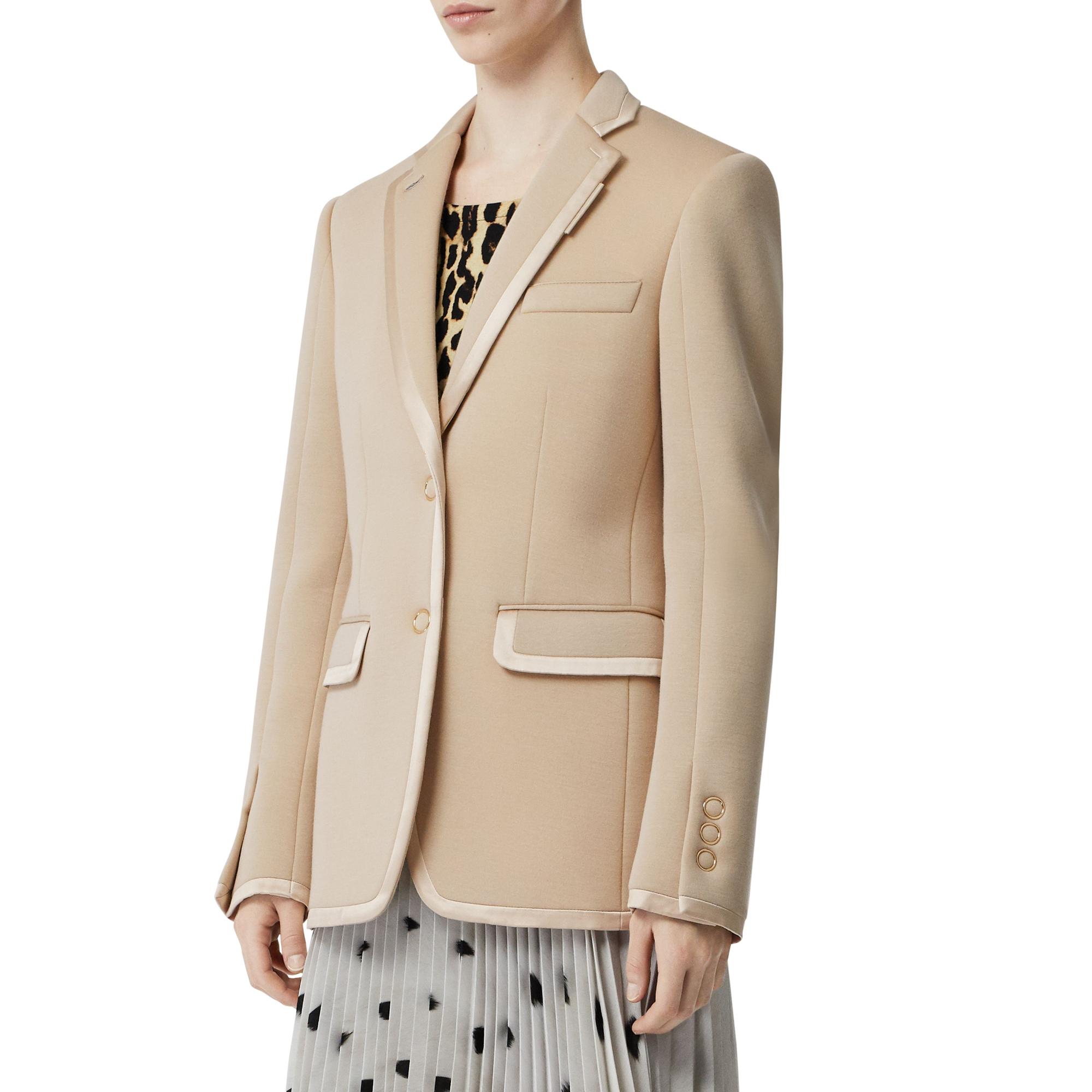 실크 트리밍 네오프렌 블레이저