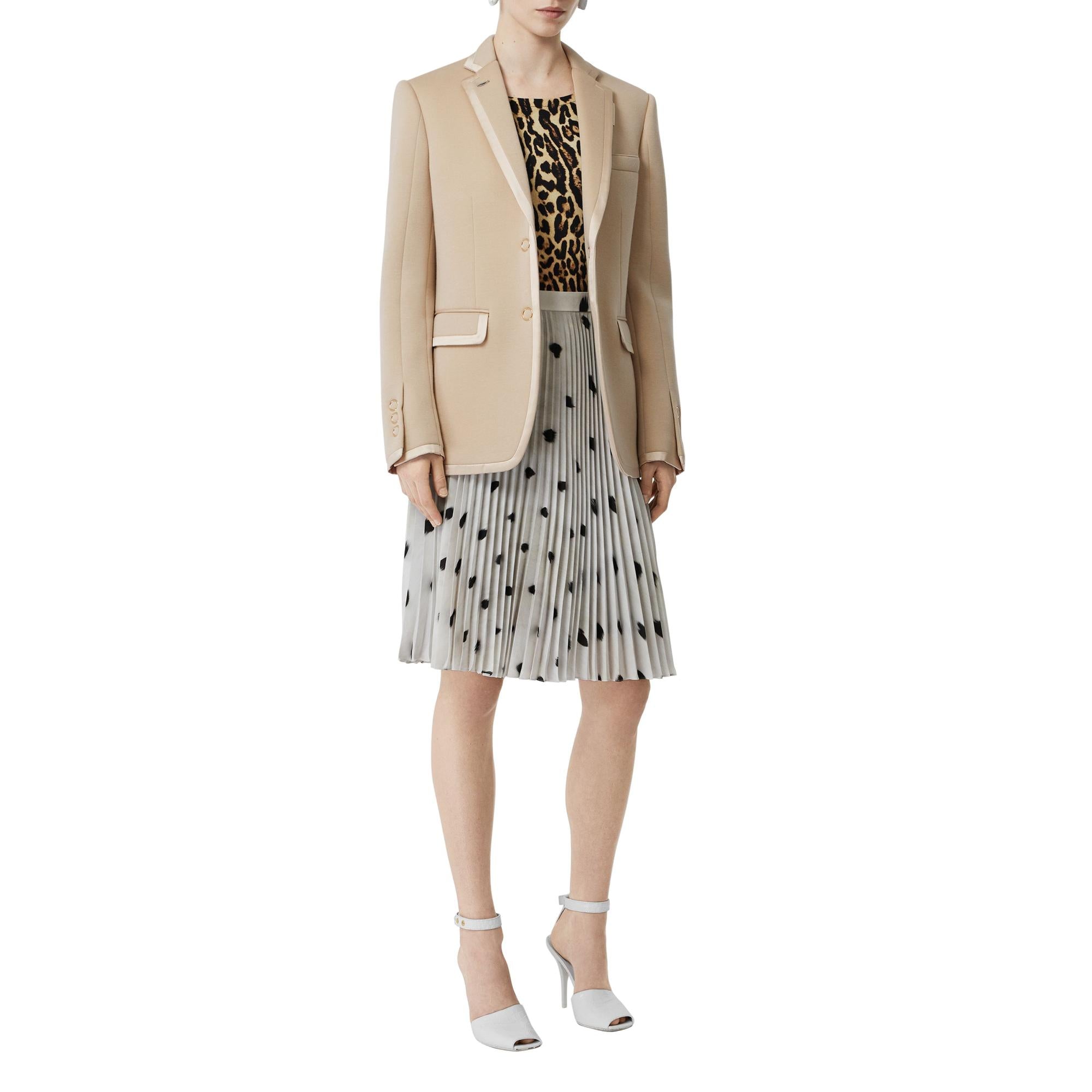 실크 트리밍 네오프렌 블레이저