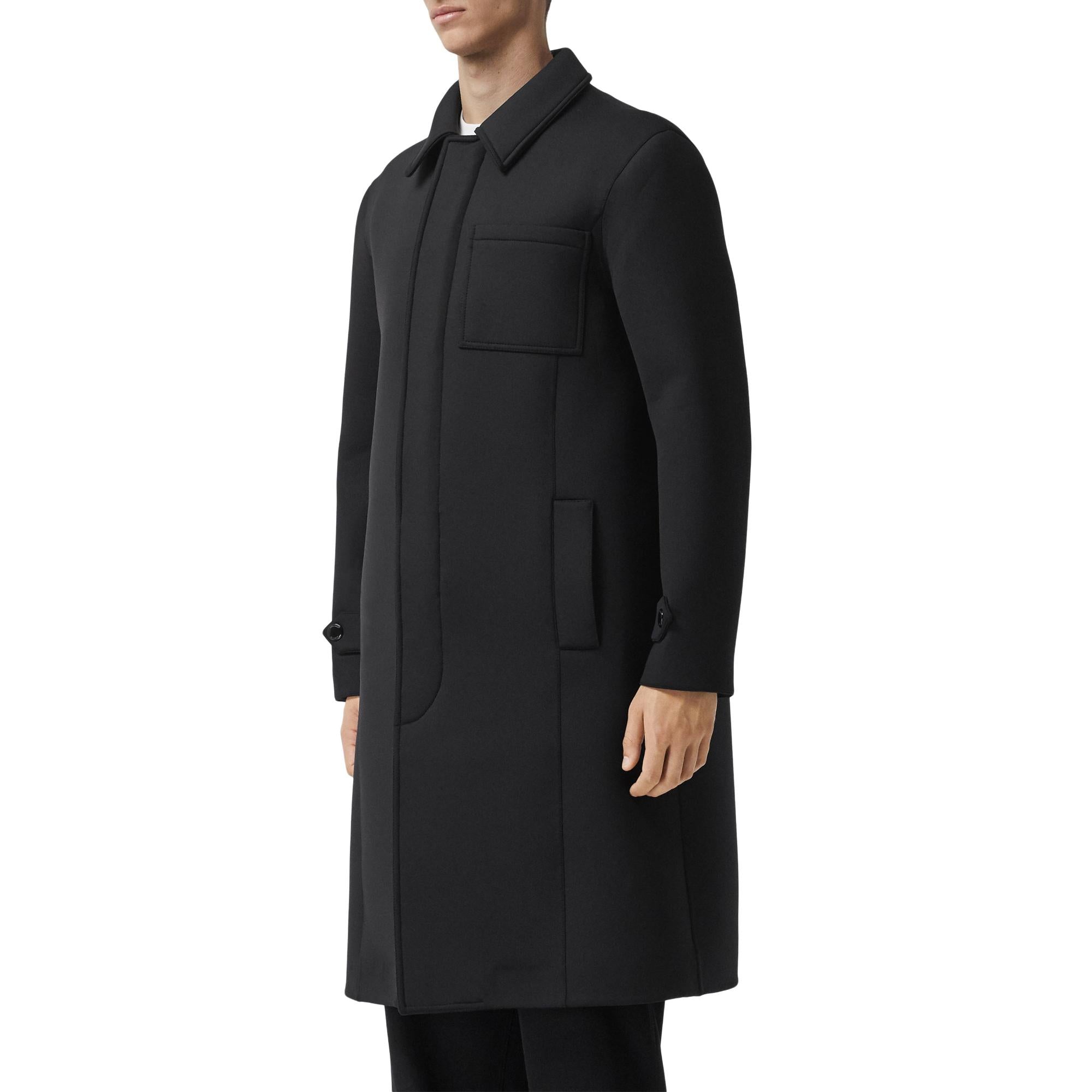 샤크 핀 디테일 테크니컬 네오프렌 카 코트