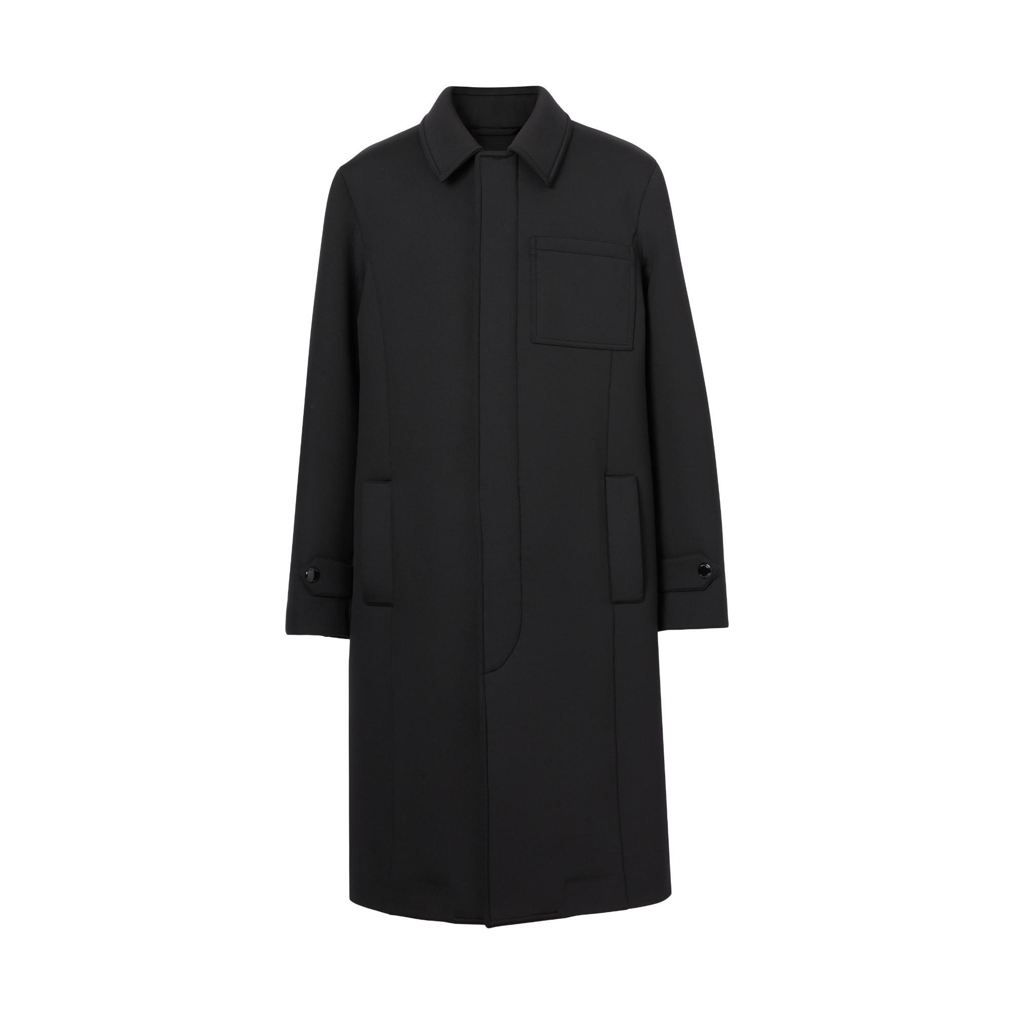 샤크 핀 디테일 테크니컬 네오프렌 카 코트