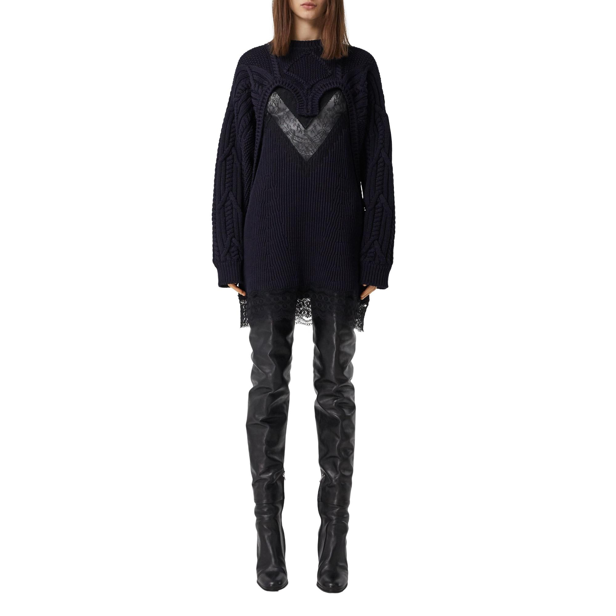 케이블 니트 테크니컬 코튼 리컨스트럭티드 스웨터