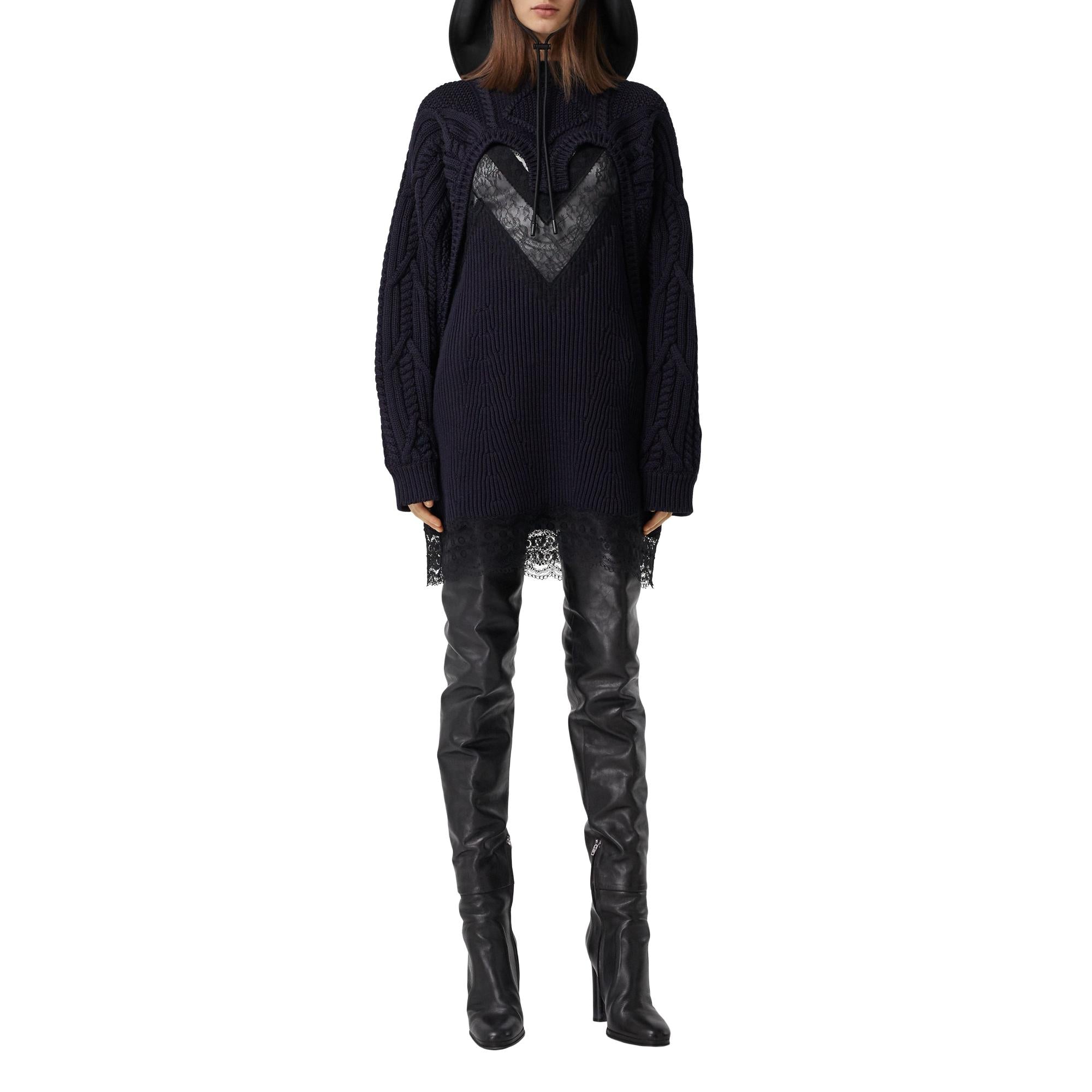 케이블 니트 테크니컬 코튼 리컨스트럭티드 스웨터