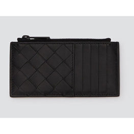 ZIPPED CARD CASE - BLACK-NERO OPACO.