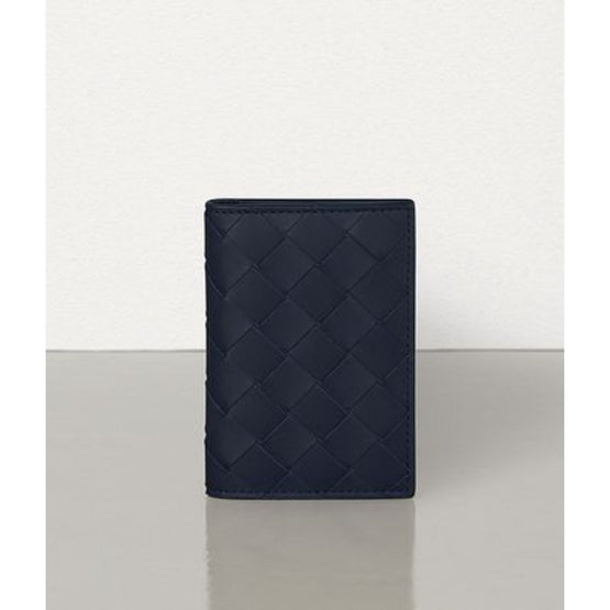 FLAP CARD CASE - MIDNIGHT BLUE-SILV