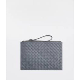 POUCH WITH WRISTLET - THUNDER-SILVER